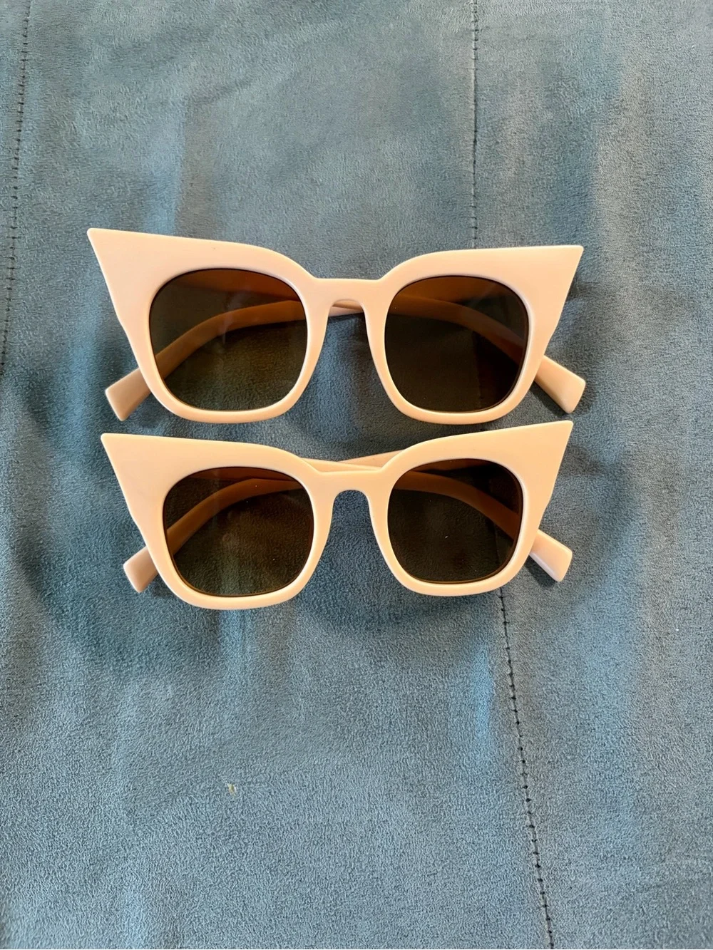 Stylish Mommy and Me Cream Cat-Eye Sunglasses